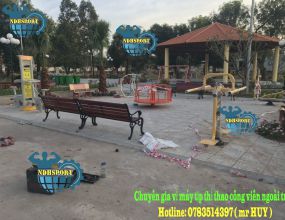 Tập thiết bị thể dục thể thao ngoài trời với máy tập của NDHsport