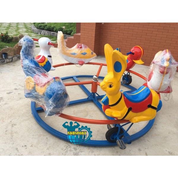 ĐU QUAY ĐƯỜNG RAY 6 CON THÚ ĐQ002